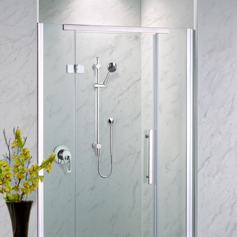 Neptune Grey Marble Shower Panels From The Bathroom Marquee - Natural Stone Shower Wall Panels